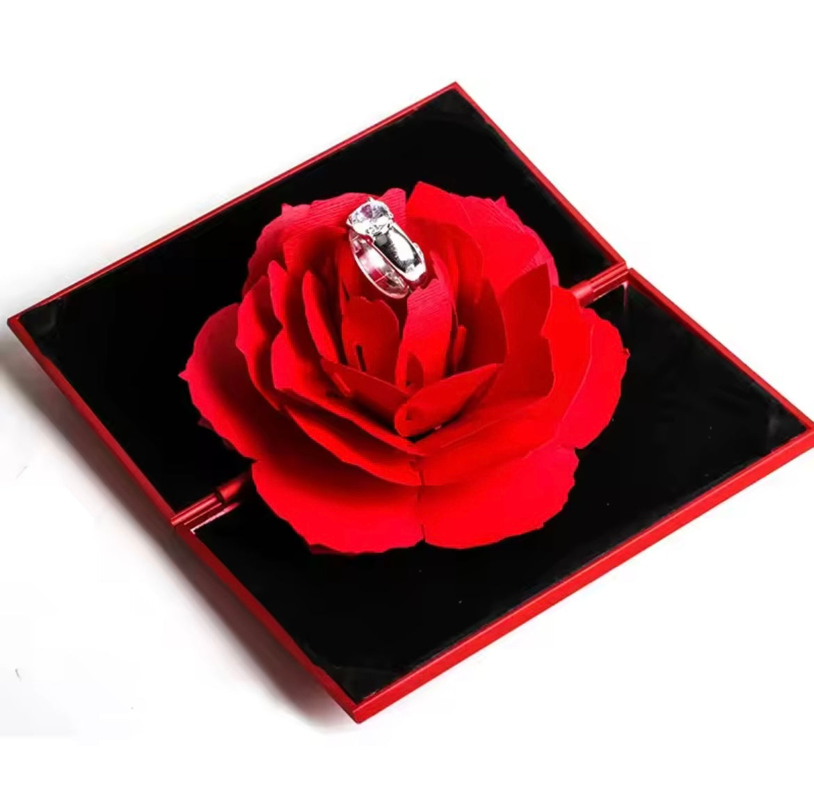 Rose Ring Box – Romantic Gift Display Case