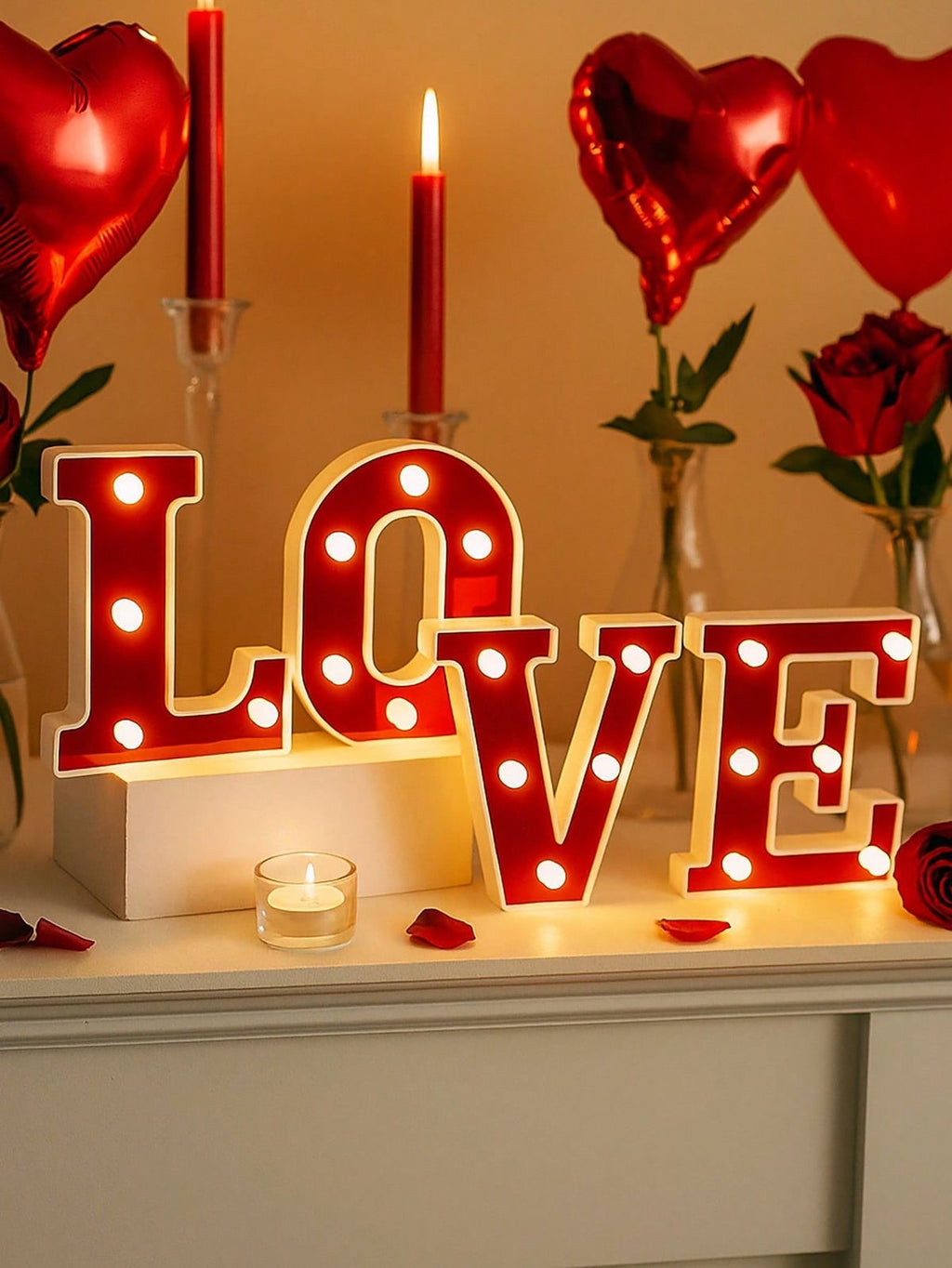 LOVE LED Light Sign – Romantic Table Lamp for Valentine’s Day & Home Decor