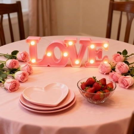 LOVE LED Light Sign – Romantic Table Lamp for Valentine’s Day & Home Decor