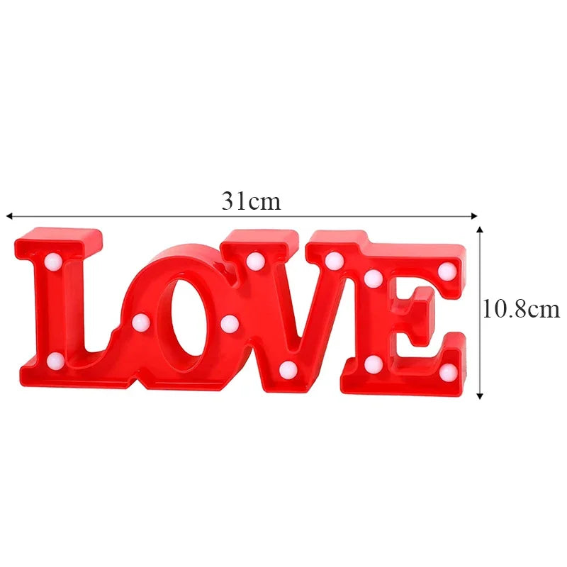 LOVE LED Light Sign – Romantic Table Lamp for Valentine’s Day & Home Decor