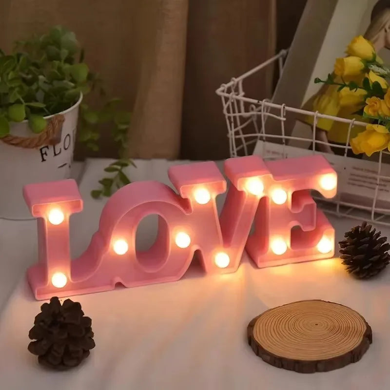 LOVE LED Light Sign – Romantic Table Lamp for Valentine’s Day & Home Decor